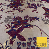 Luxury Gold Floral Ornate Vine Textured Brocade Dress Fabric Metallic 59" Wide