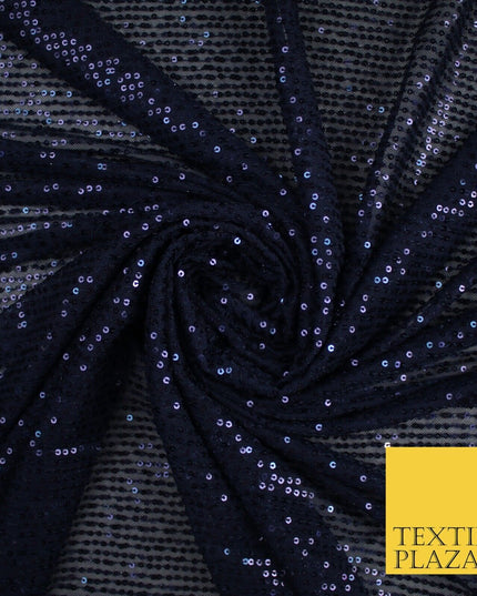 6 COLOURS - Sequin Stripe Sparkly Shiny Stretch Mesh Net Tulle Dress Fabric 48"