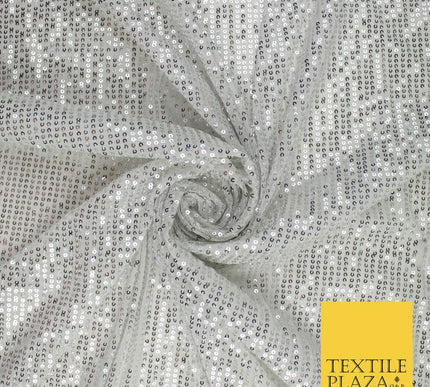 6 COLOURS - Sequin Stripe Sparkly Shiny Stretch Mesh Net Tulle Dress Fabric 48"
