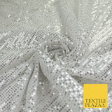 6 COLOURS - Sequin Stripe Sparkly Shiny Stretch Mesh Net Tulle Dress Fabric 48"