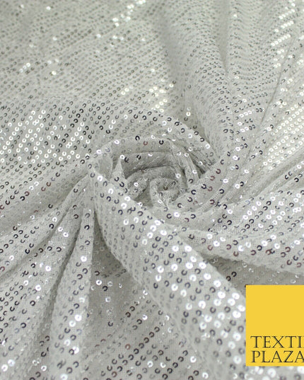 6 COLOURS - Sequin Stripe Sparkly Shiny Stretch Mesh Net Tulle Dress Fabric 48"