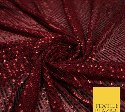 6 COLOURS - Sequin Stripe Sparkly Shiny Stretch Mesh Net Tulle Dress Fabric 48"