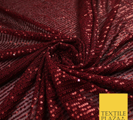 6 COLOURS - Sequin Stripe Sparkly Shiny Stretch Mesh Net Tulle Dress Fabric 48"