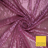 6 COLOURS - Sequin Stripe Sparkly Shiny Stretch Mesh Net Tulle Dress Fabric 48"