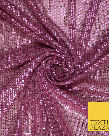 6 COLOURS - Sequin Stripe Sparkly Shiny Stretch Mesh Net Tulle Dress Fabric 48"