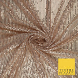 6 COLOURS - Sequin Stripe Sparkly Shiny Stretch Mesh Net Tulle Dress Fabric 48"
