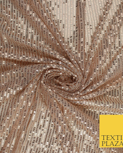 6 COLOURS - Sequin Stripe Sparkly Shiny Stretch Mesh Net Tulle Dress Fabric 48"