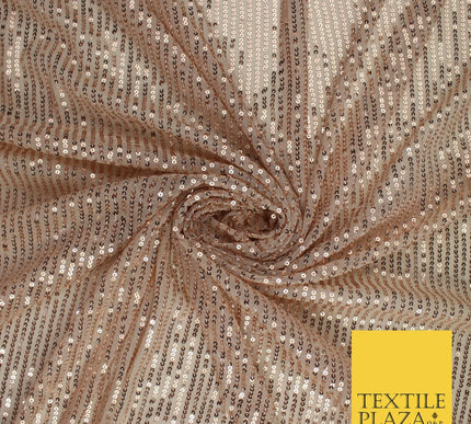6 COLOURS - Sequin Stripe Sparkly Shiny Stretch Mesh Net Tulle Dress Fabric 48"