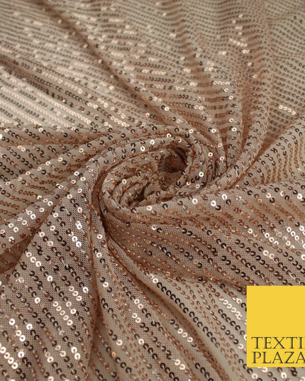 6 COLOURS - Sequin Stripe Sparkly Shiny Stretch Mesh Net Tulle Dress Fabric 48"