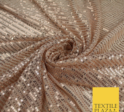 6 COLOURS - Sequin Stripe Sparkly Shiny Stretch Mesh Net Tulle Dress Fabric 48"