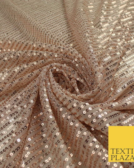 6 COLOURS - Sequin Stripe Sparkly Shiny Stretch Mesh Net Tulle Dress Fabric 48"