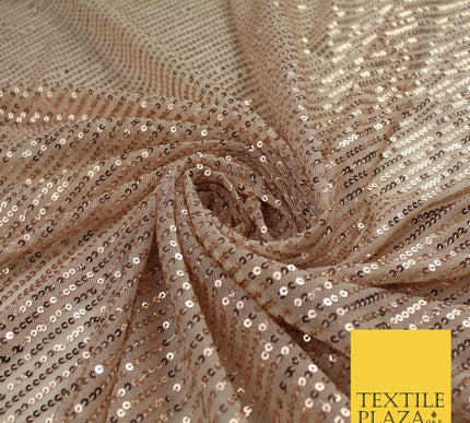 6 COLOURS - Sequin Stripe Sparkly Shiny Stretch Mesh Net Tulle Dress Fabric 48"