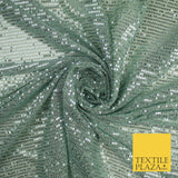 6 COLOURS - Sequin Stripe Sparkly Shiny Stretch Mesh Net Tulle Dress Fabric 48"