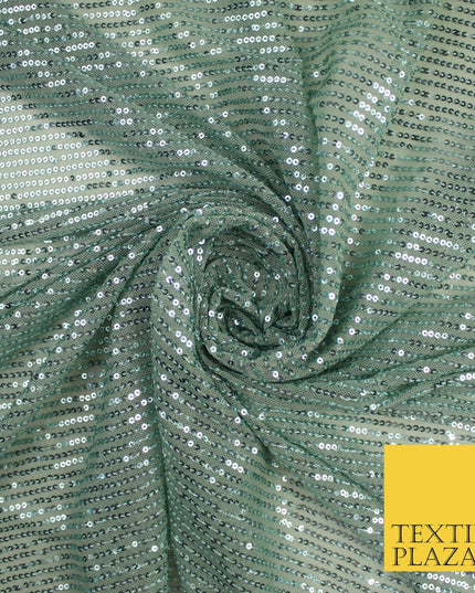6 COLOURS - Sequin Stripe Sparkly Shiny Stretch Mesh Net Tulle Dress Fabric 48"