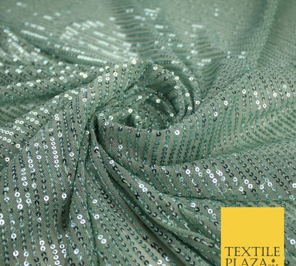 6 COLOURS - Sequin Stripe Sparkly Shiny Stretch Mesh Net Tulle Dress Fabric 48"