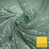 6 COLOURS - Sequin Stripe Sparkly Shiny Stretch Mesh Net Tulle Dress Fabric 48"