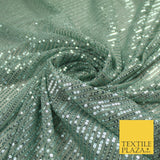6 COLOURS - Sequin Stripe Sparkly Shiny Stretch Mesh Net Tulle Dress Fabric 48"