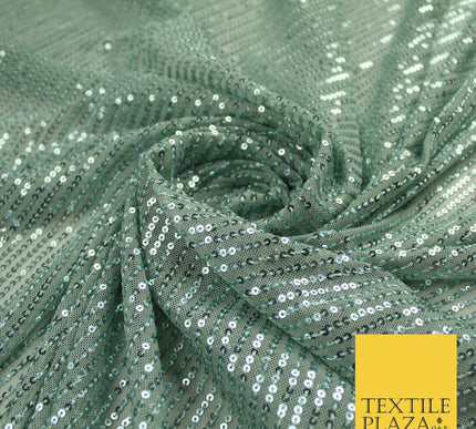 6 COLOURS - Sequin Stripe Sparkly Shiny Stretch Mesh Net Tulle Dress Fabric 48"