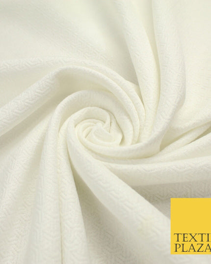 Off White Silver Jacquard Geometric Abstract Woven Jacquard Dress Fabric 9928