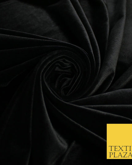 19 COLOURS - LUXURY Plush Plain Stretch Velvet Velour Fabric Material Craft 58"