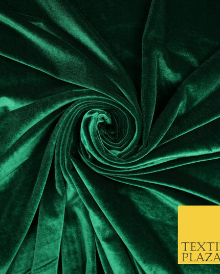 19 COLOURS - LUXURY Plush Plain Stretch Velvet Velour Fabric Material Craft 58"