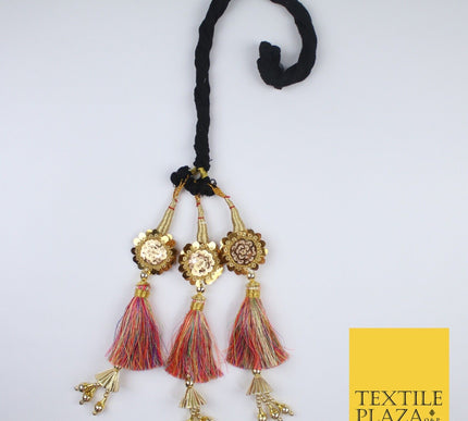 MULTICOLOUR SEQUIN Parandi Paranda Indian Tassels Mehndi Jago Hair Braid PR607