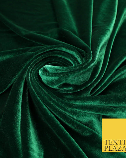 19 COLOURS - LUXURY Plush Plain Stretch Velvet Velour Fabric Material Craft 58"