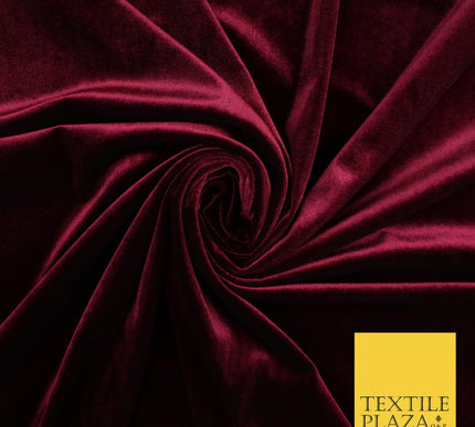 19 COLOURS - LUXURY Plush Plain Stretch Velvet Velour Fabric Material Craft 58"