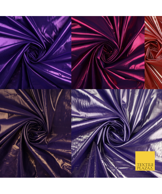 5 COLOURS -Metallic Two Tone Lame Fabric Shiny Mirror Foil Dancewear Costume 44"