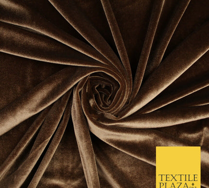 19 COLOURS - LUXURY Plush Plain Stretch Velvet Velour Fabric Material Craft 58"