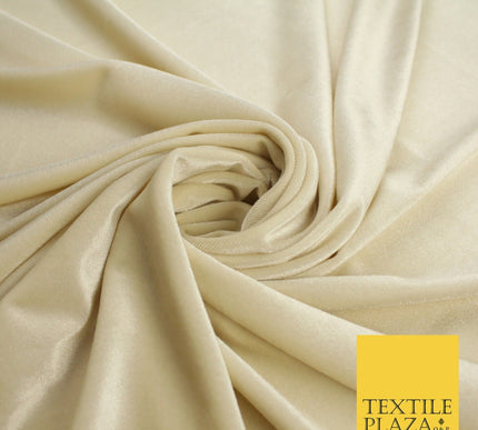 19 COLOURS - LUXURY Plush Plain Stretch Velvet Velour Fabric Material Craft 58"