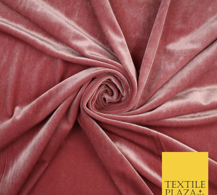 19 COLOURS - LUXURY Plush Plain Stretch Velvet Velour Fabric Material Craft 58"