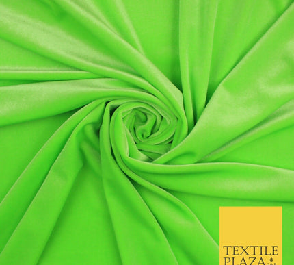 19 COLOURS - LUXURY Plush Plain Stretch Velvet Velour Fabric Material Craft 58"