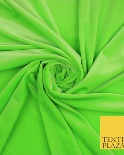 19 COLOURS - LUXURY Plush Plain Stretch Velvet Velour Fabric Material Craft 58"