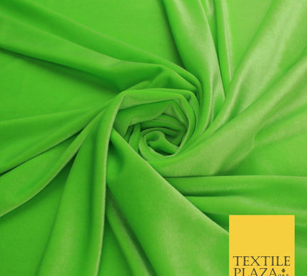 19 COLOURS - LUXURY Plush Plain Stretch Velvet Velour Fabric Material Craft 58"