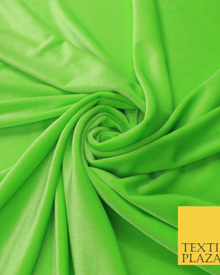 19 COLOURS - LUXURY Plush Plain Stretch Velvet Velour Fabric Material Craft 58"