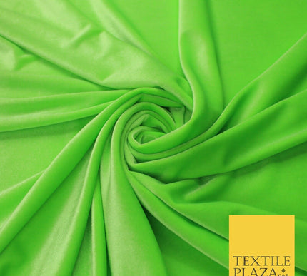 19 COLOURS - LUXURY Plush Plain Stretch Velvet Velour Fabric Material Craft 58"