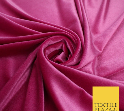 19 COLOURS - LUXURY Plush Plain Stretch Velvet Velour Fabric Material Craft 58"