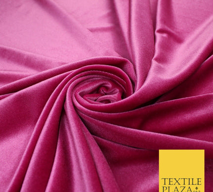 19 COLOURS - LUXURY Plush Plain Stretch Velvet Velour Fabric Material Craft 58"