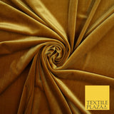 19 COLOURS - LUXURY Plush Plain Stretch Velvet Velour Fabric Material Craft 58"