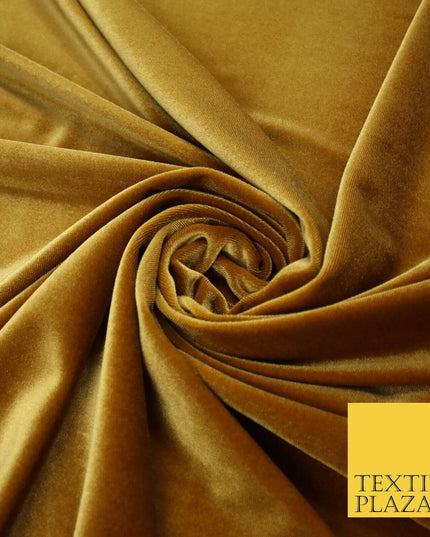 19 COLOURS - LUXURY Plush Plain Stretch Velvet Velour Fabric Material Craft 58"