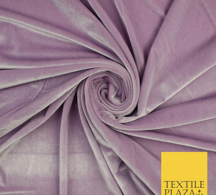 19 COLOURS - LUXURY Plush Plain Stretch Velvet Velour Fabric Material Craft 58"