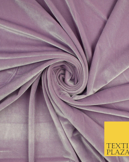 19 COLOURS - LUXURY Plush Plain Stretch Velvet Velour Fabric Material Craft 58"