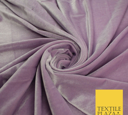 19 COLOURS - LUXURY Plush Plain Stretch Velvet Velour Fabric Material Craft 58"