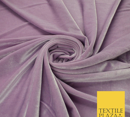 19 COLOURS - LUXURY Plush Plain Stretch Velvet Velour Fabric Material Craft 58"