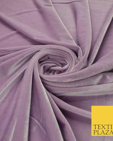 19 COLOURS - LUXURY Plush Plain Stretch Velvet Velour Fabric Material Craft 58"