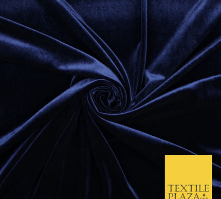 19 COLOURS - LUXURY Plush Plain Stretch Velvet Velour Fabric Material Craft 58"