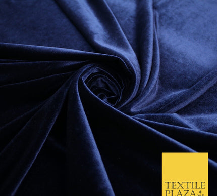 19 COLOURS - LUXURY Plush Plain Stretch Velvet Velour Fabric Material Craft 58"