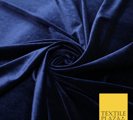 19 COLOURS - LUXURY Plush Plain Stretch Velvet Velour Fabric Material Craft 58"