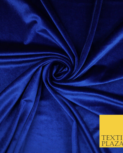 19 COLOURS - LUXURY Plush Plain Stretch Velvet Velour Fabric Material Craft 58"